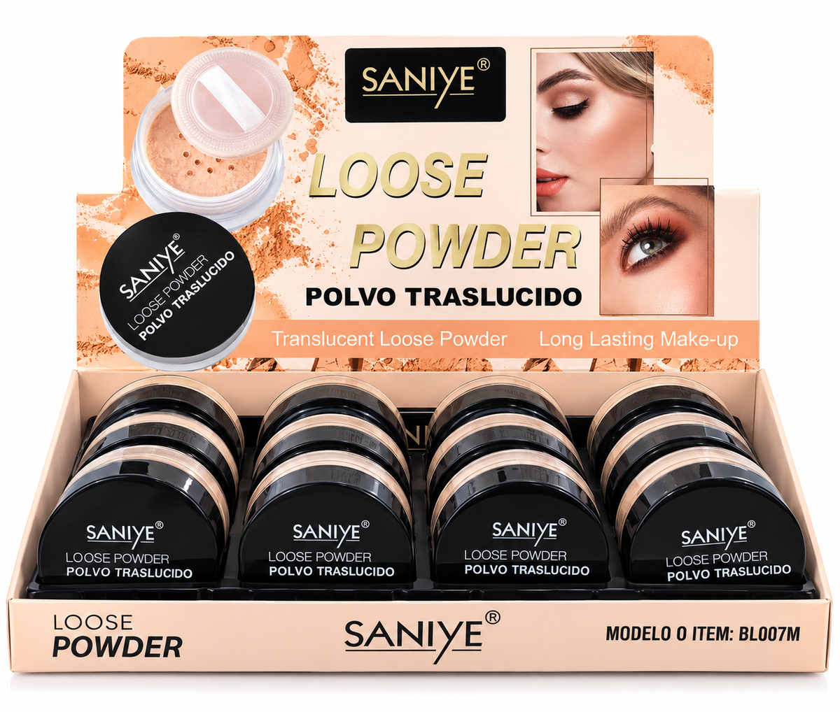 Polvo De Traslucido -  BL007M (12 Piezas) - SANIYE