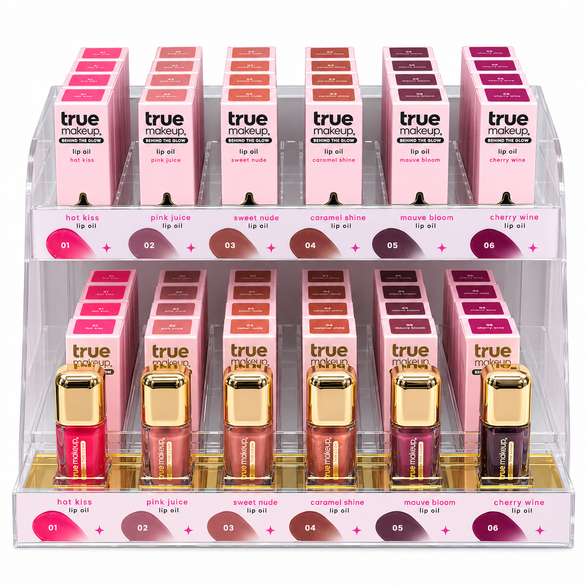 EXHIBIDOR LIP OIL | TRUE MAKEUP