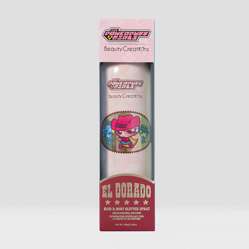 Powerpuff Girls X Beauty Creations - Spray De Glitter Para Cuerpo Y Cabello - El Dorado