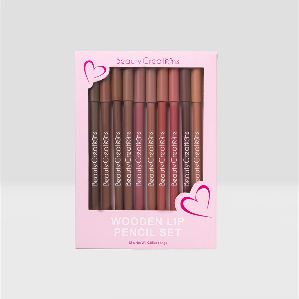 Wooden Lip Pencil Set - Set Lápiz Para Labios | Beauty Creations