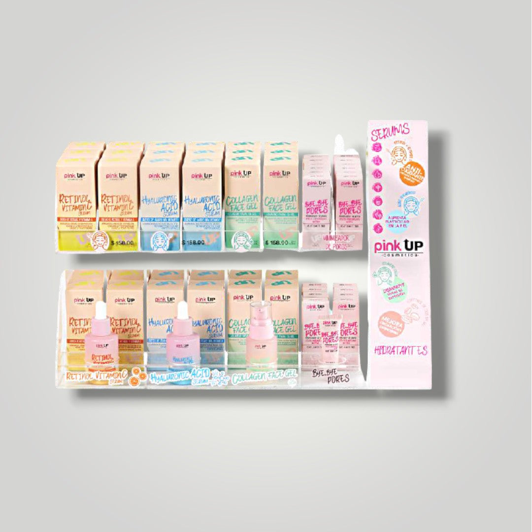 ***PREORDEN*** Exhibidor Sueros + Bye Bye Pores | Pink Up