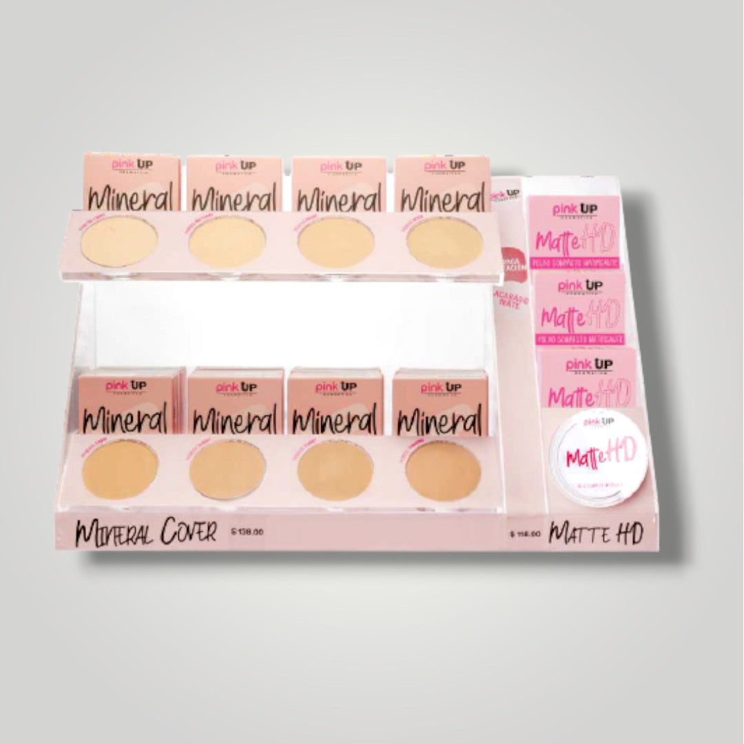 ***PREORDEN*** Exhibidor Mineral Cover & Matte Hd | Pink Up