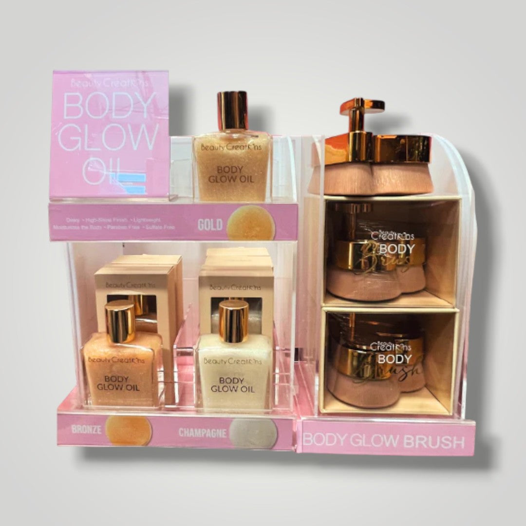 BODY GLOW OIL AND BRUSH | Beauty Creations