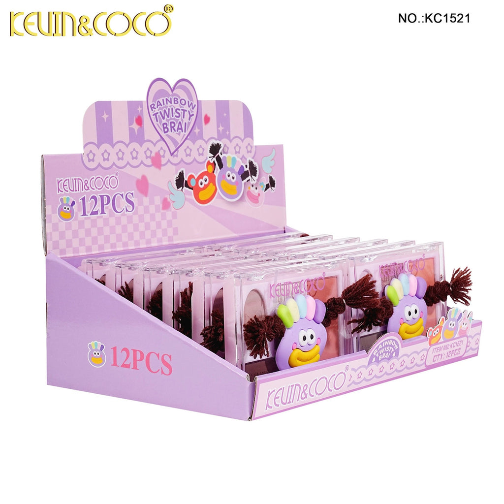 RAINBOW TWISTY BRAI PURPLE DISPLAY  - KEVIN & COCO