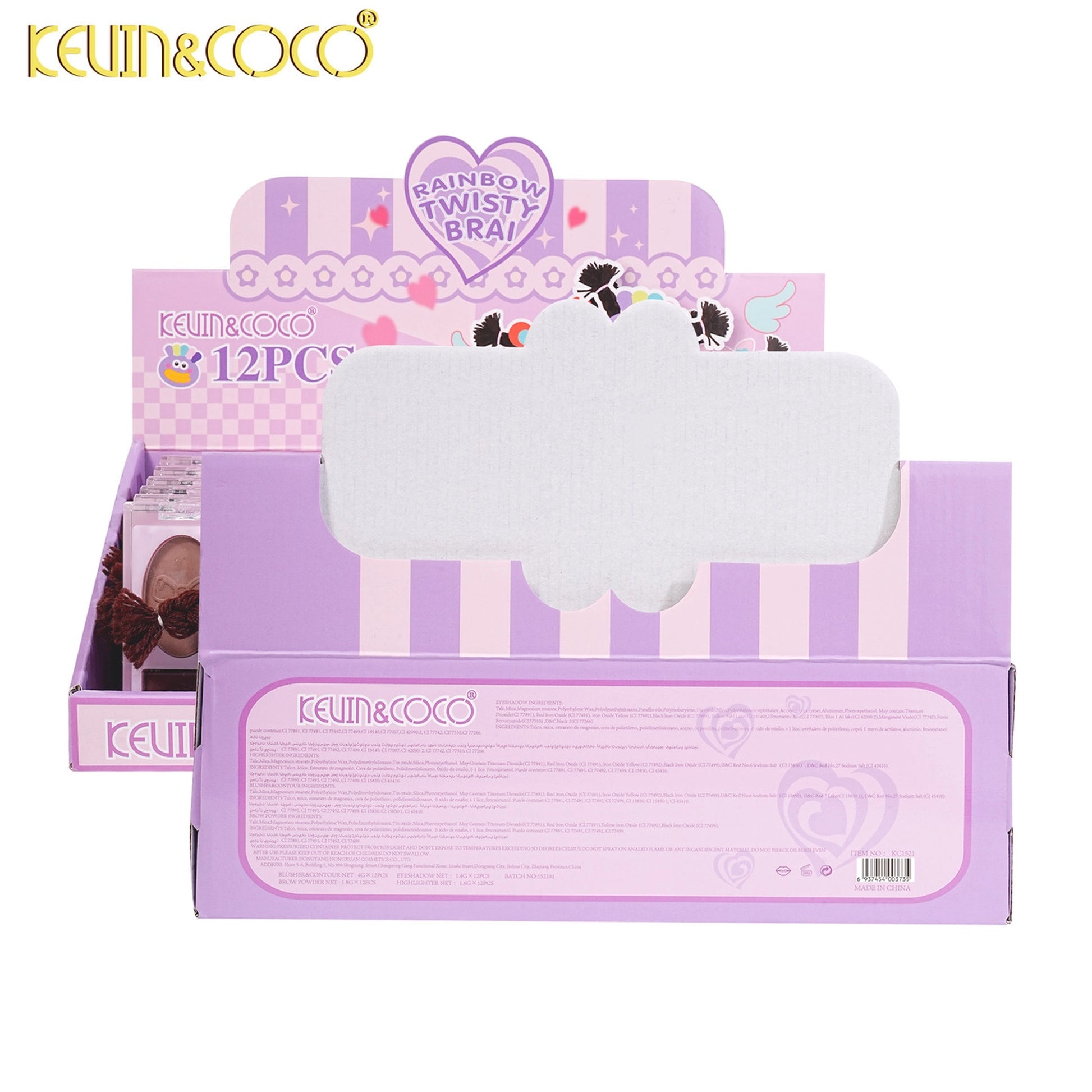 RAINBOW TWISTY BRAI PURPLE DISPLAY  - KEVIN & COCO