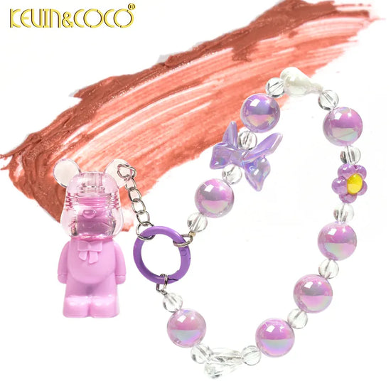 LABIAL ATERCIOPELADO DE OSITO CON CADENA- 12 PIEZAS (KC248933) | Kevin & Coco