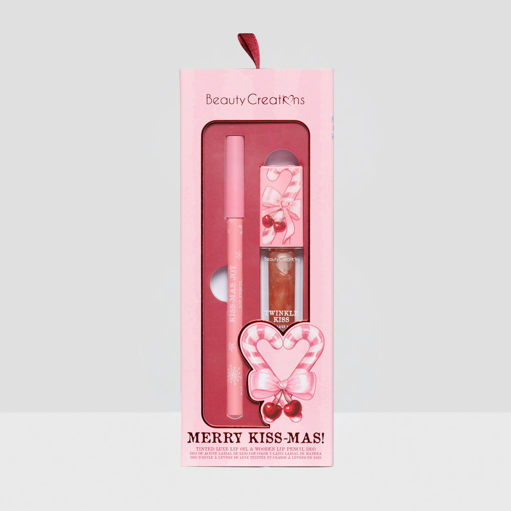 ***PREORDEN*** Beauty Creations XMAS - Dúo de aceite labial de lujo con color y lápiz labial de madera