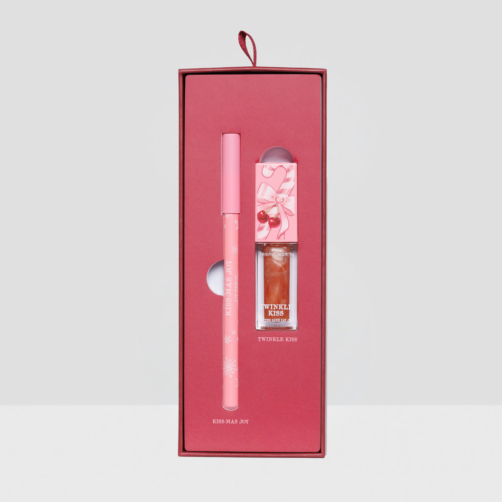***PREORDEN*** Beauty Creations XMAS - Dúo de aceite labial de lujo con color y lápiz labial de madera