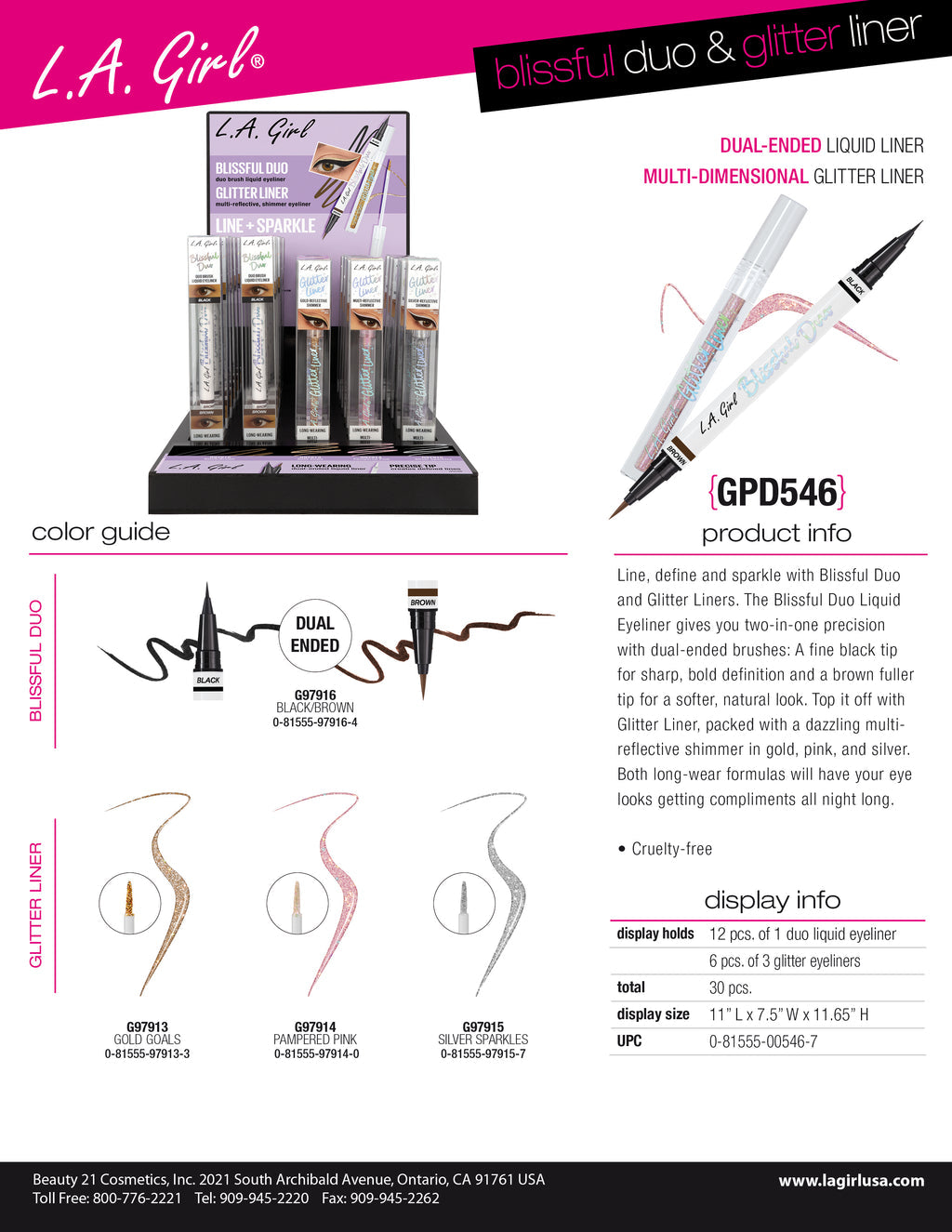 BLISSFUL DUO & GLITTER LINER - Delineador | La Girl