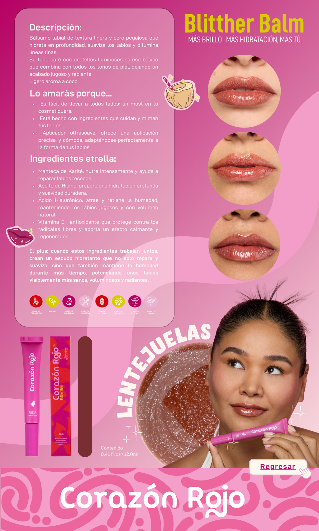 Display Blitther Balm - Corazón Rojo