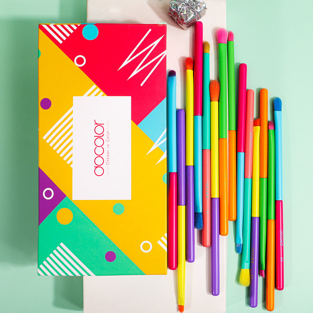 Dream of Color - 16 Pieces Eye Makeup Brush Set | DOCOLOR