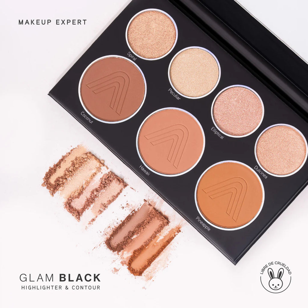 PALETA DE CONTORNOS E ILUMINADOR GLAMBLACK | ATENEA