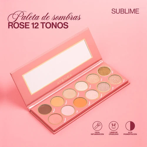 PALETA DE SOMBRAS ROSE SUBLIME - ATENEA