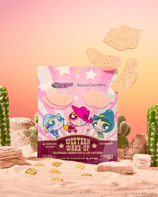 The Powerpuff Girls X Beauty Creations - Parches de Hidrogel Para Ojeras Y Labios - Western Wake-Up