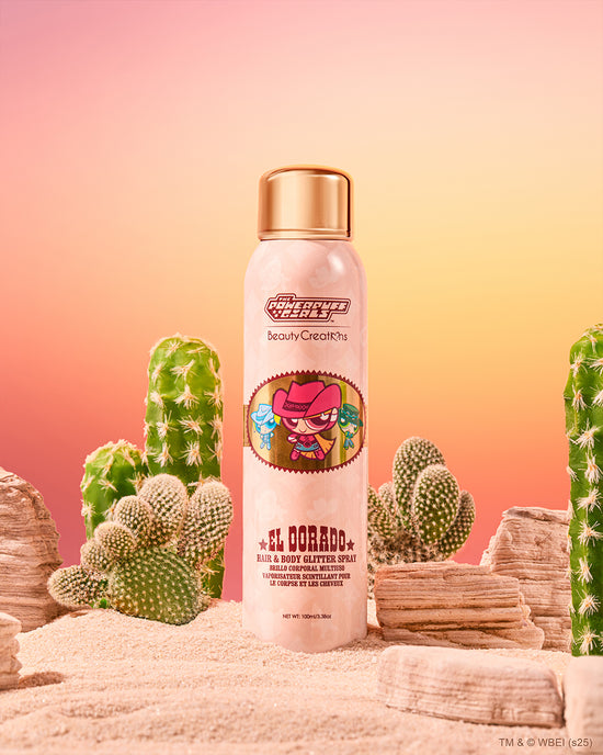 Powerpuff Girls X Beauty Creations - Spray De Glitter Para Cuerpo Y Cabello - El Dorado