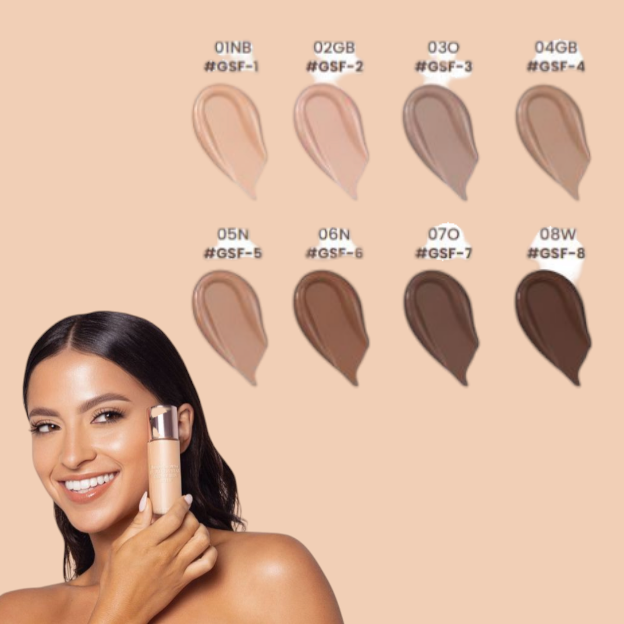 *** PRE ORDEN *** Flawless Stay Glowy Skin Filter - Base Líquida Glowy Skin Filter Display| Beauty Creations
