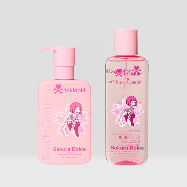 TOKIDOKI  SAKURA DOLCE BODY LOTION &  MIST SET - BEAUTY CREATIONS