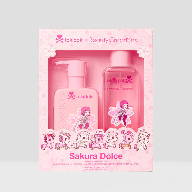 TOKIDOKI  SAKURA DOLCE BODY LOTION &  MIST SET - BEAUTY CREATIONS