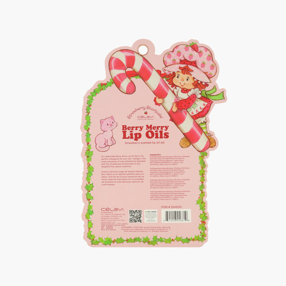 SET DE 4 ACEITES LABIAL STRAWBERRY SHORTCAKE | CELAVI