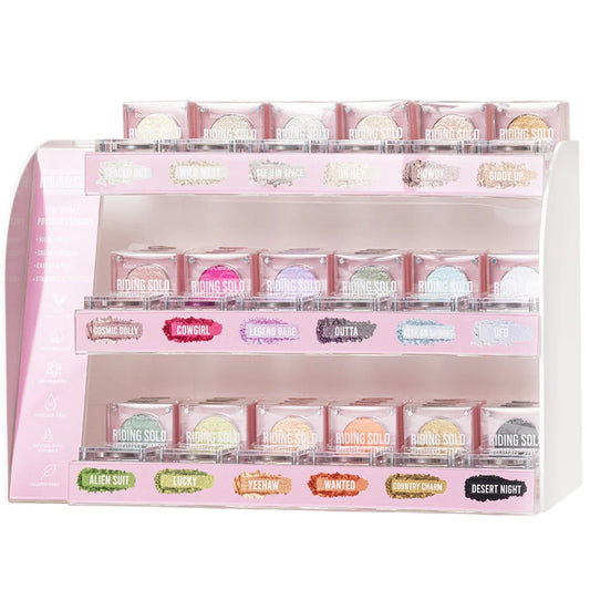 Sombras Compactas Riding Solo Single- Display 108 Unidades + 18 Tester | BEAUTY CREATIONS