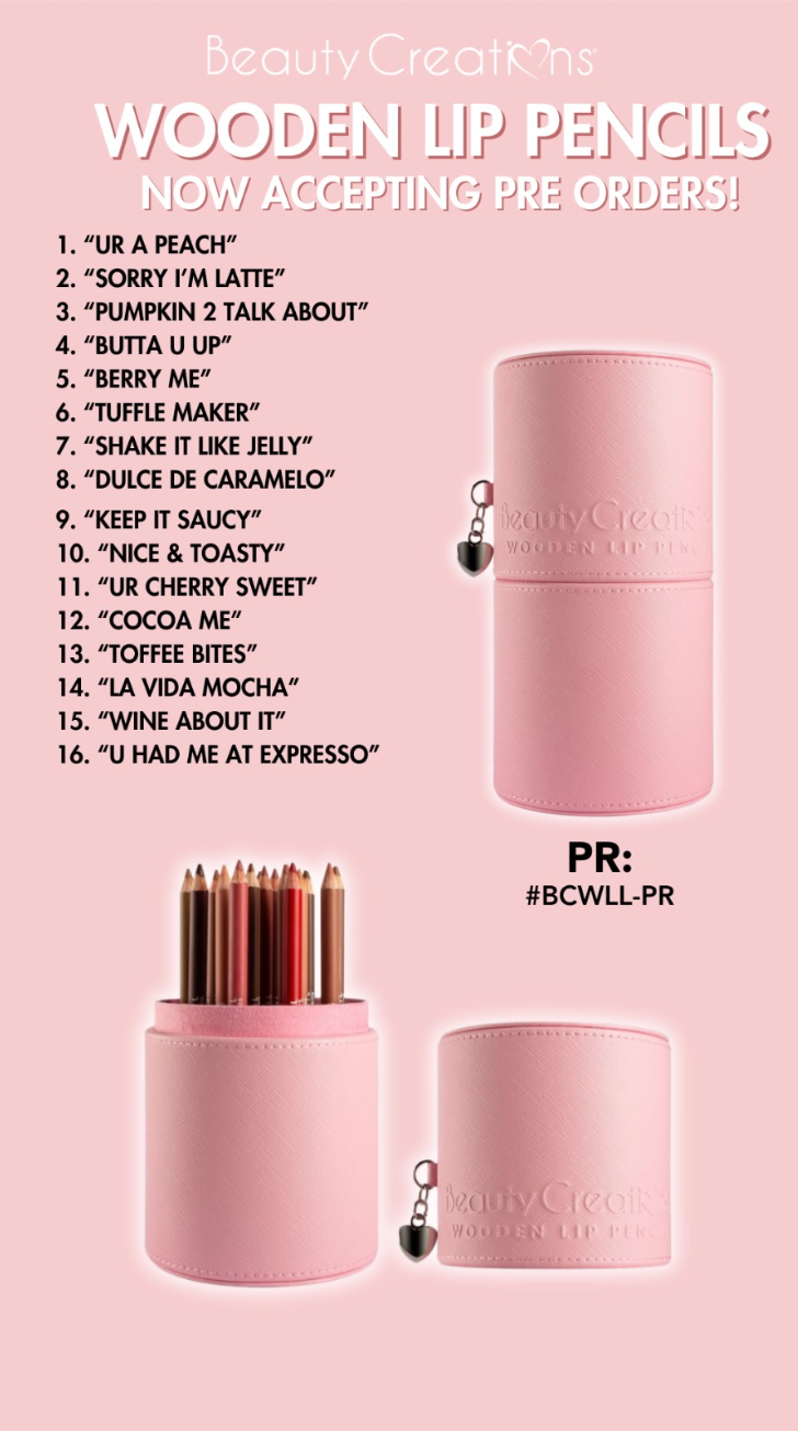 PR Wooden lip pencils - Beauty Creations