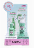 16HR SEAL MATTIFYING GLUE PRIMER AND SETTING SPRAY DISPLAY - MOIRA
