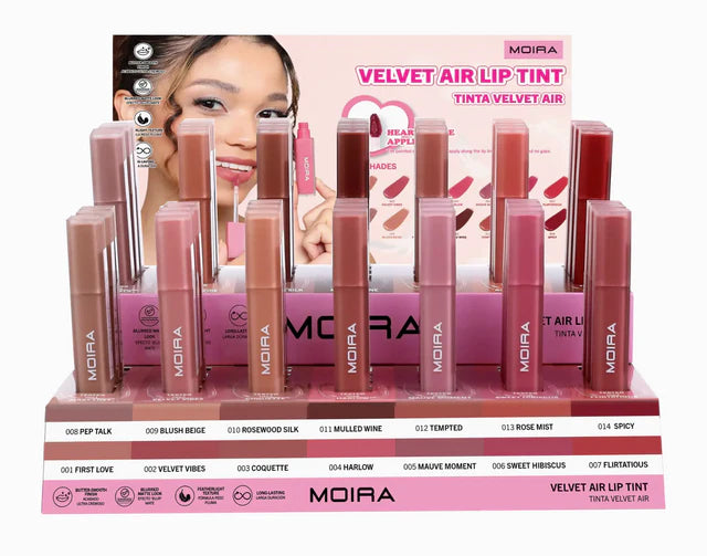 VELVET AIR LIP TINT DISPLAY - MOIRA