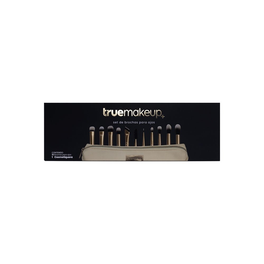 Set de 10 Brochas Para Ojos - TRUE MAKEUP