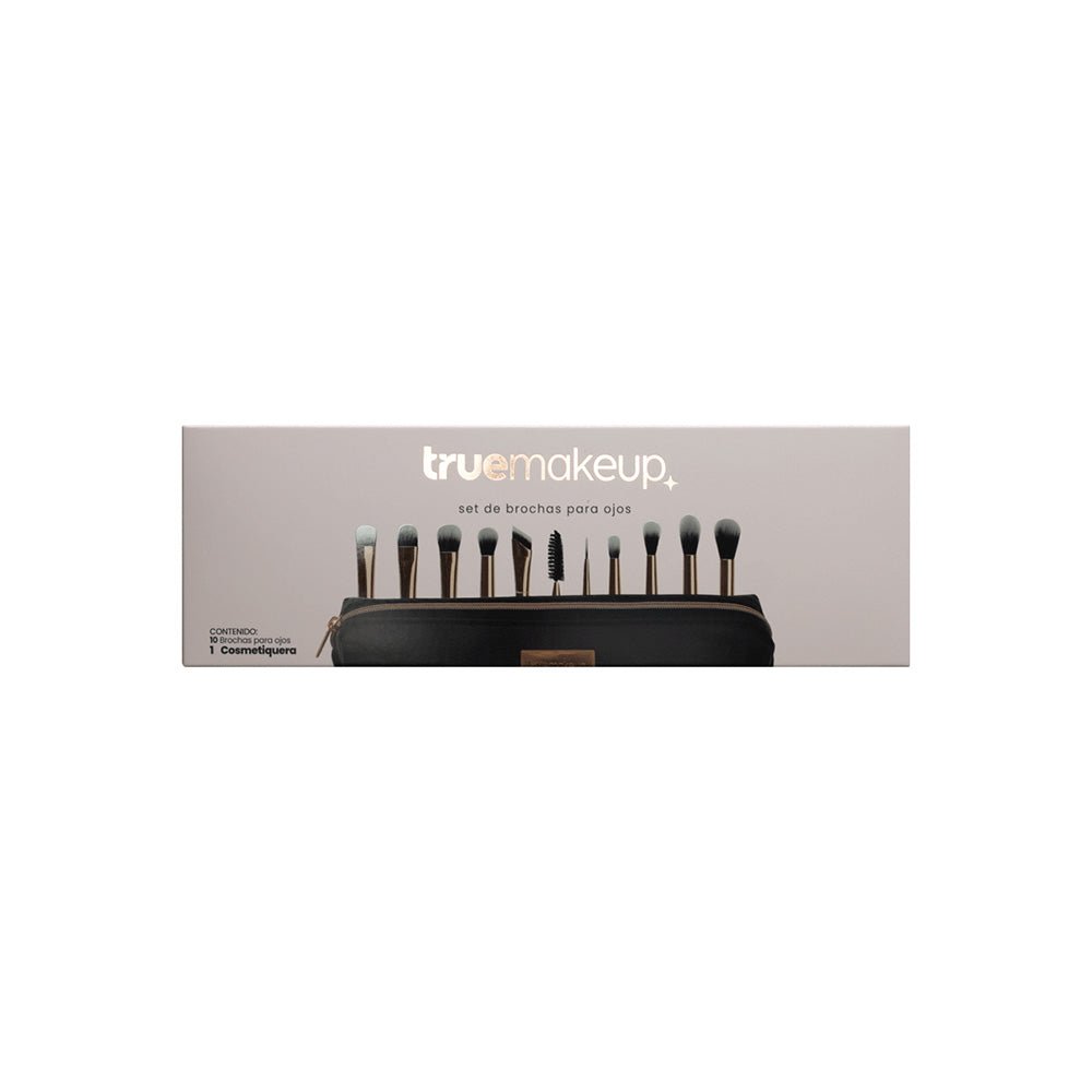Set de 10 Brochas Para Ojos - TRUE MAKEUP
