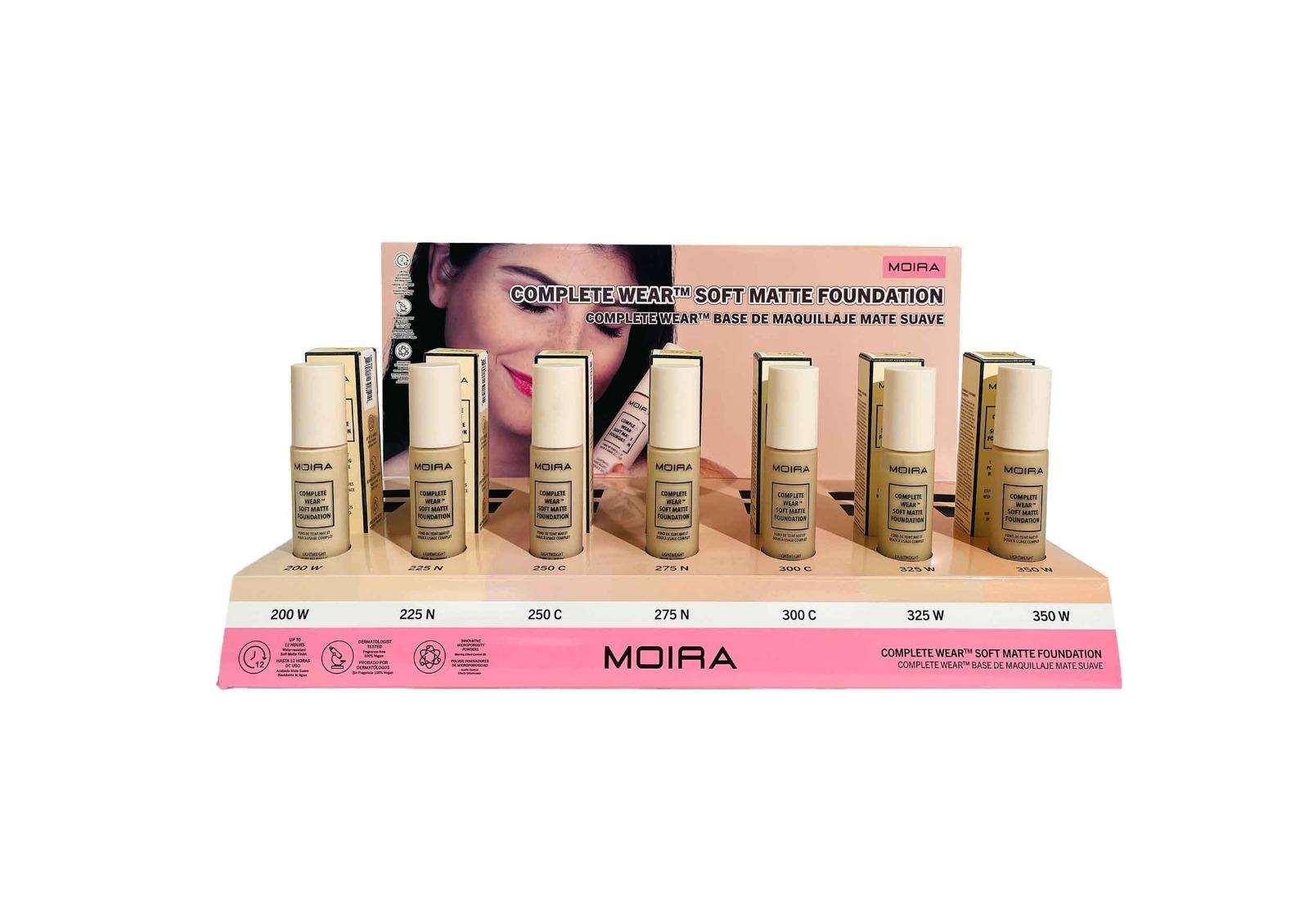 Complete Wear™ Soft Matte Foundation DISPLAY 200 - 350 - MOIRA COSMETICS