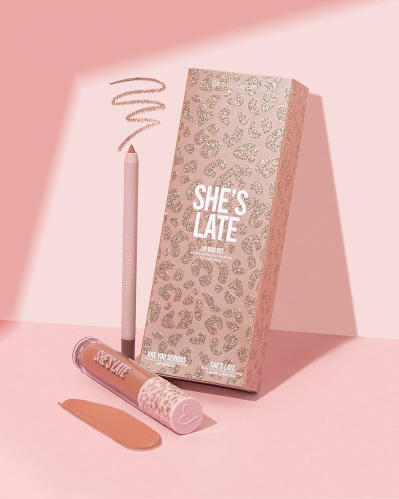 She's Late Dúo de labios Availabilippy Lip Kits | Beauty Creations