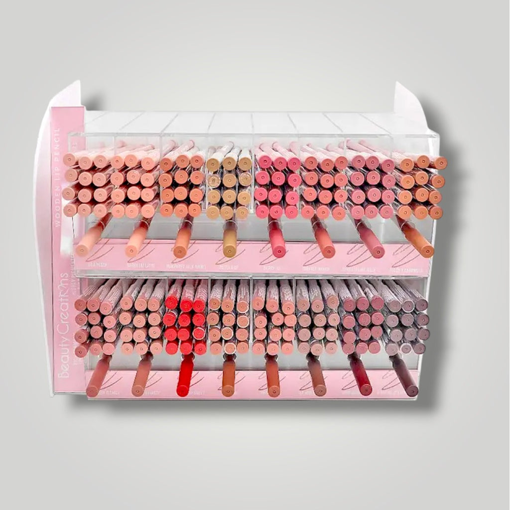 Wooden lip pencils display - Beauty Creations