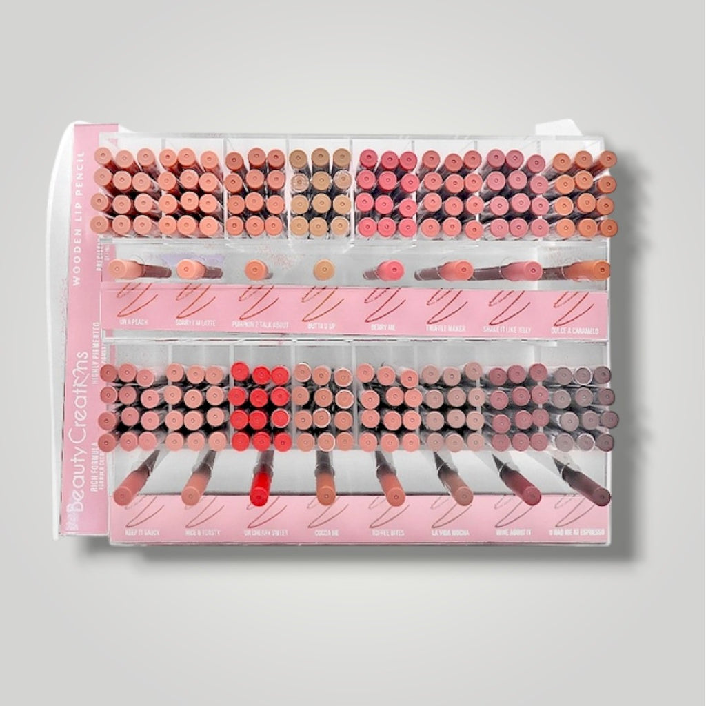 Wooden lip pencils display - Beauty Creations