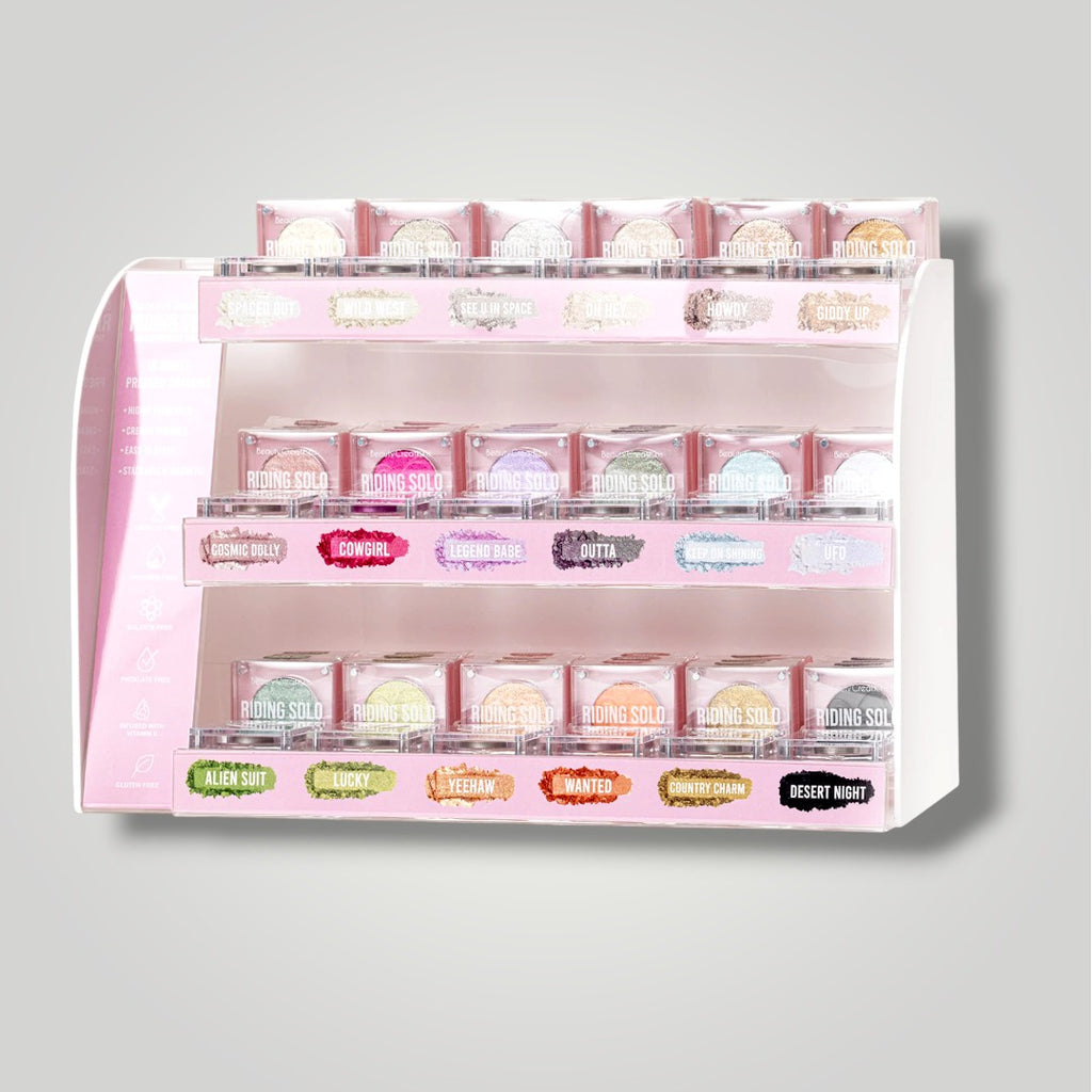 Sombras Compactas Riding Solo Single- Display 108 Unidades + 18 Tester | BEAUTY CREATIONS