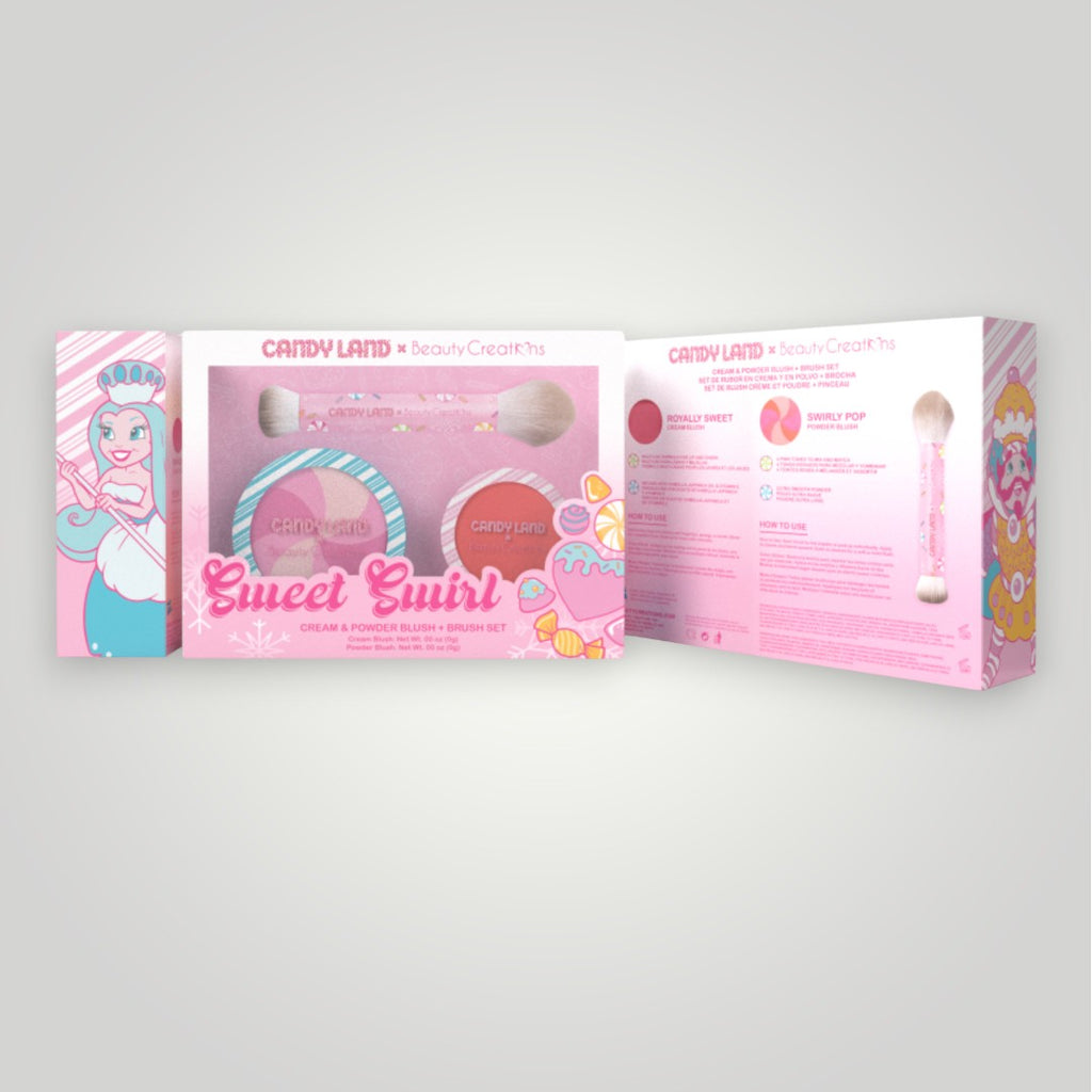 Candy Land - Set Rubor En Crema Y Polvo + Brocha - Sweet Swirl | BEAUTY CREATIONS