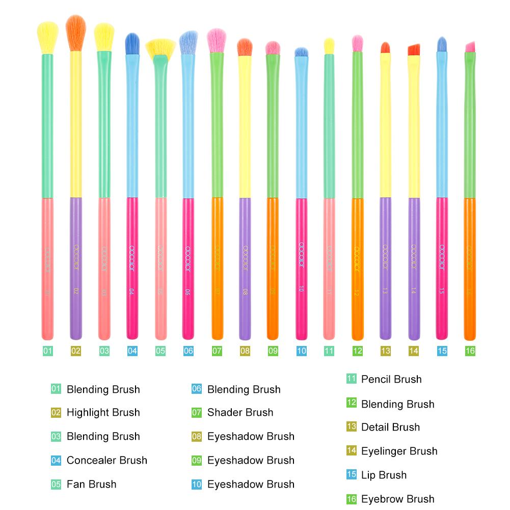 Dream of Color - 16 Pieces Eye Makeup Brush Set | DOCOLOR