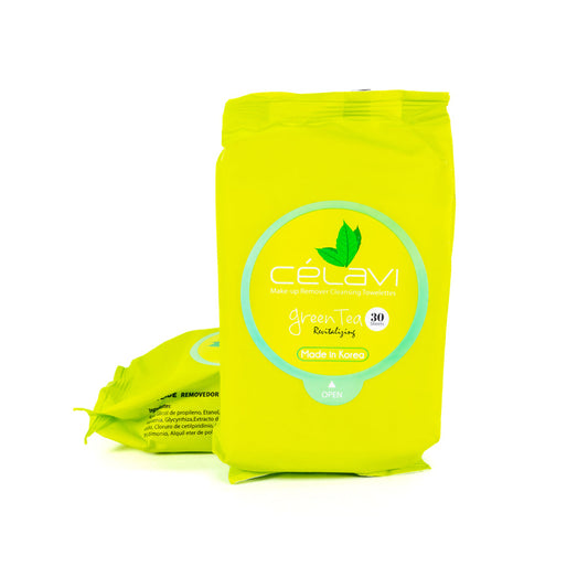 GREEN TEA CLEANSING WIPES- 6 PC -CELAVI