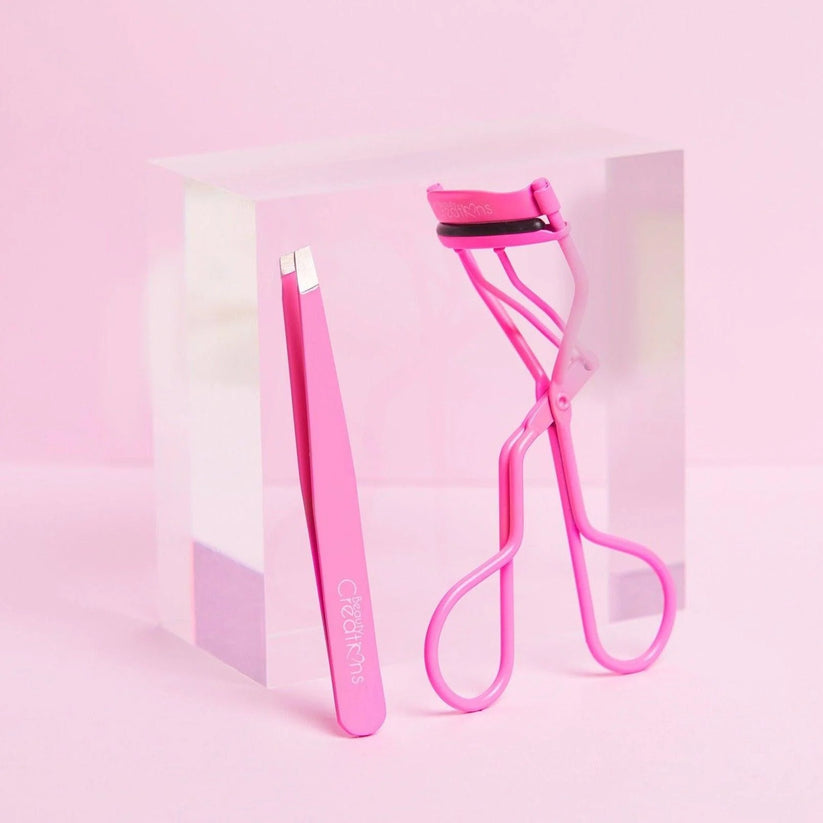 ELCT-Pink Tweezer and Eyelash Curler  | Beauty Creations