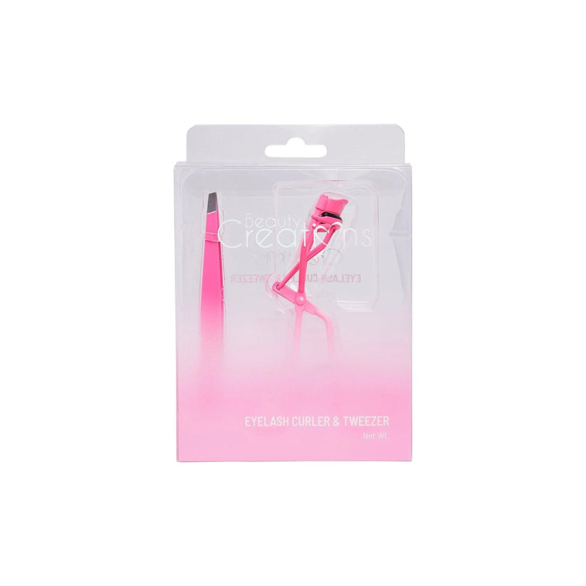 ELCT-Pink Tweezer and Eyelash Curler  | Beauty Creations