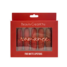 ROMANCE FIVE MATTE LIPSTICKS - BEAUTY CREATIONS