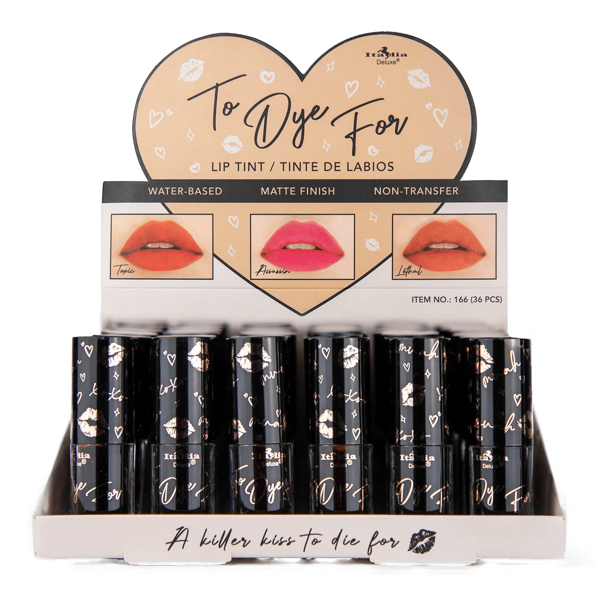 ITALIA DELUXE TO DYE FOR LIP TINT ( 36 PIEZAS) - ITALIA DELUXE