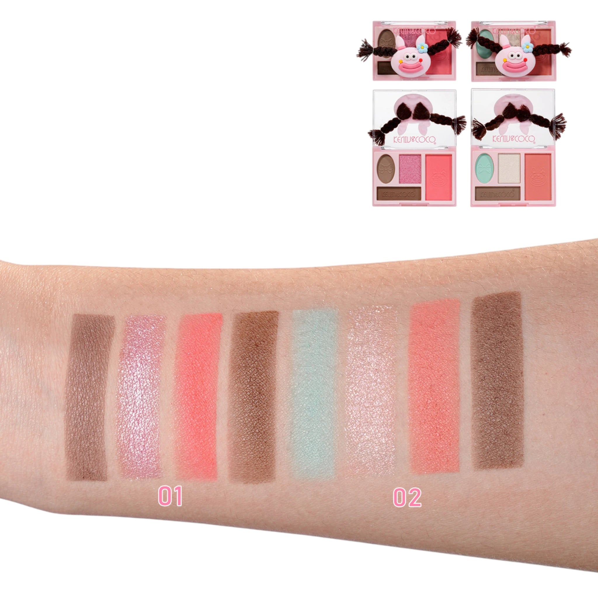 RAINBOW TWISTY BRAI PINK DISPLAY  - KEVIN & COCO