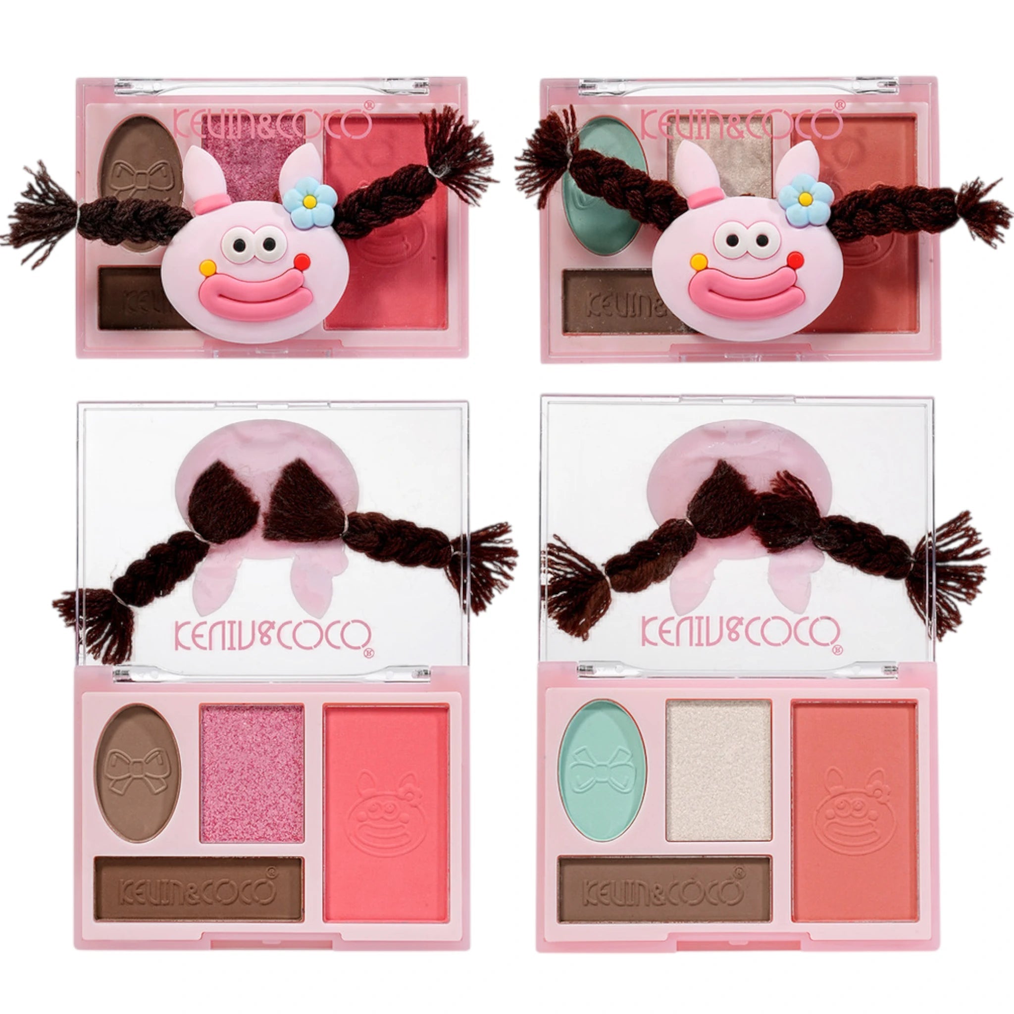 RAINBOW TWISTY BRAI PINK DISPLAY  - KEVIN & COCO