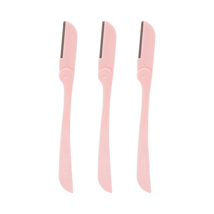 ELBR-3pcs Pink Sleek & Brow Razor Set | Beauty Creations