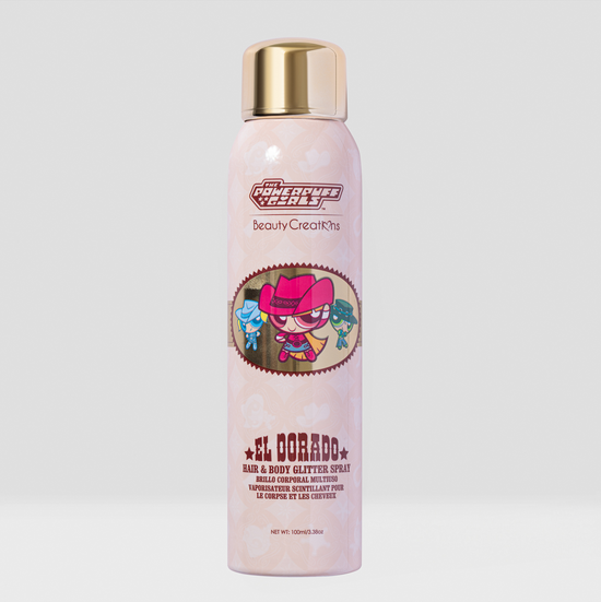 Powerpuff Girls X Beauty Creations - Spray De Glitter Para Cuerpo Y Cabello - El Dorado