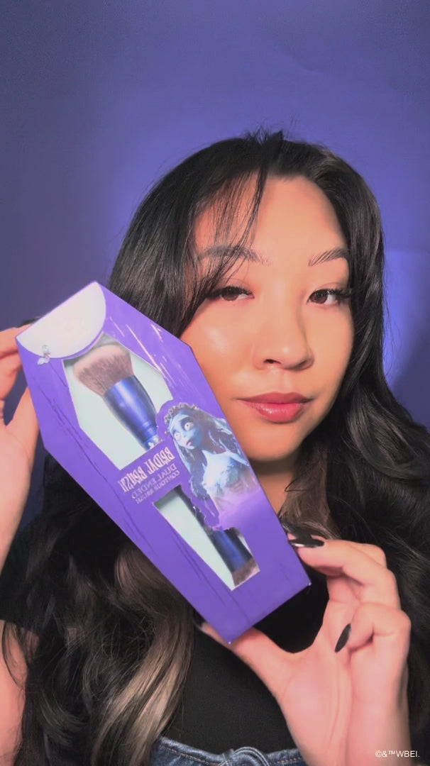 Tim Burton's Corpse Bride X Beauty Creations - Brocha Doble Para Contorno - Bridal Brush| Beauty Creations