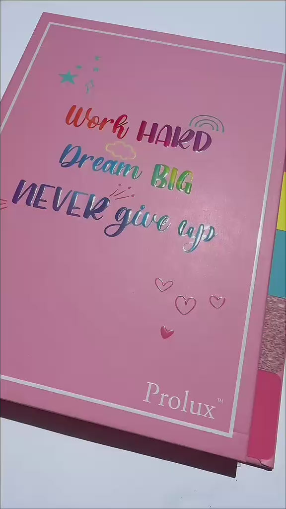 Work hard, Dream Big, Never Give up Paleta- Prolux