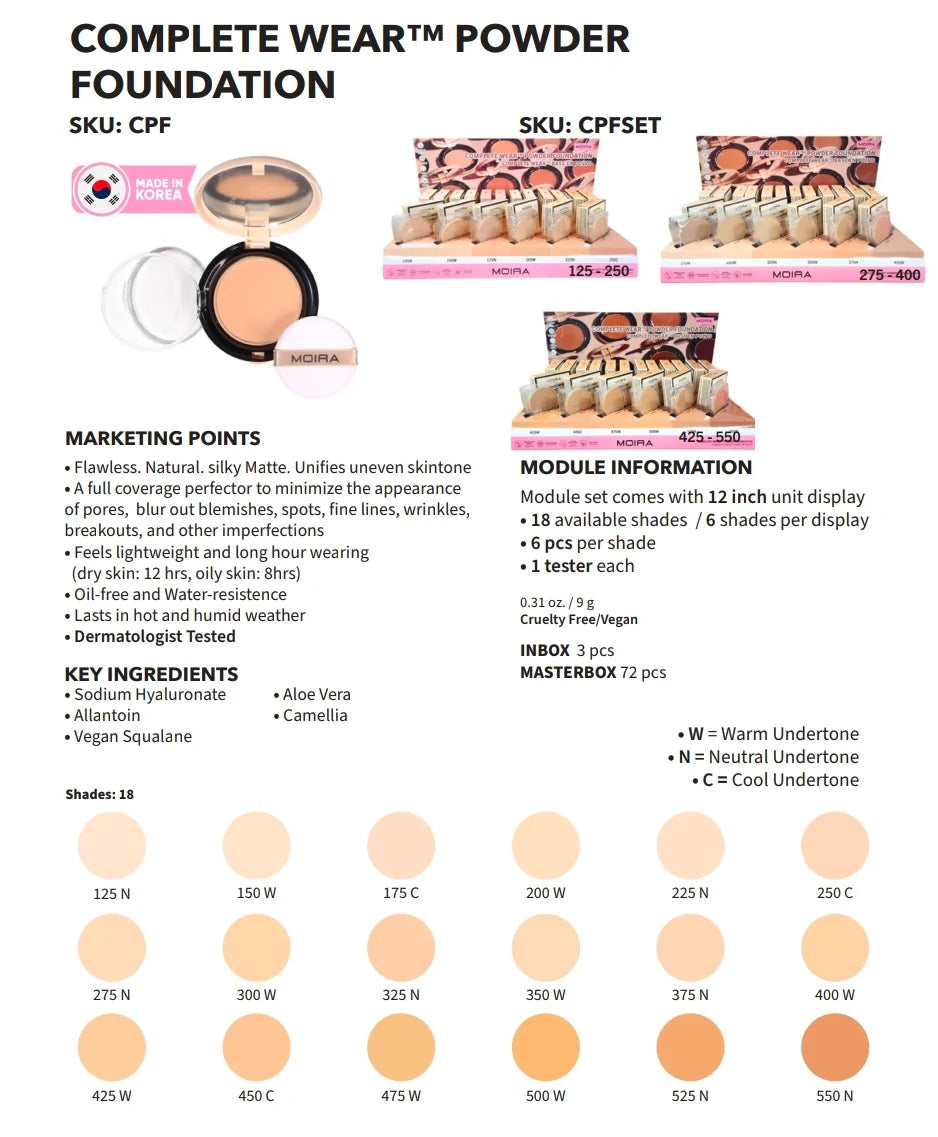 Complete Wear™ Powder Foundation DISPLAY - MOIRA