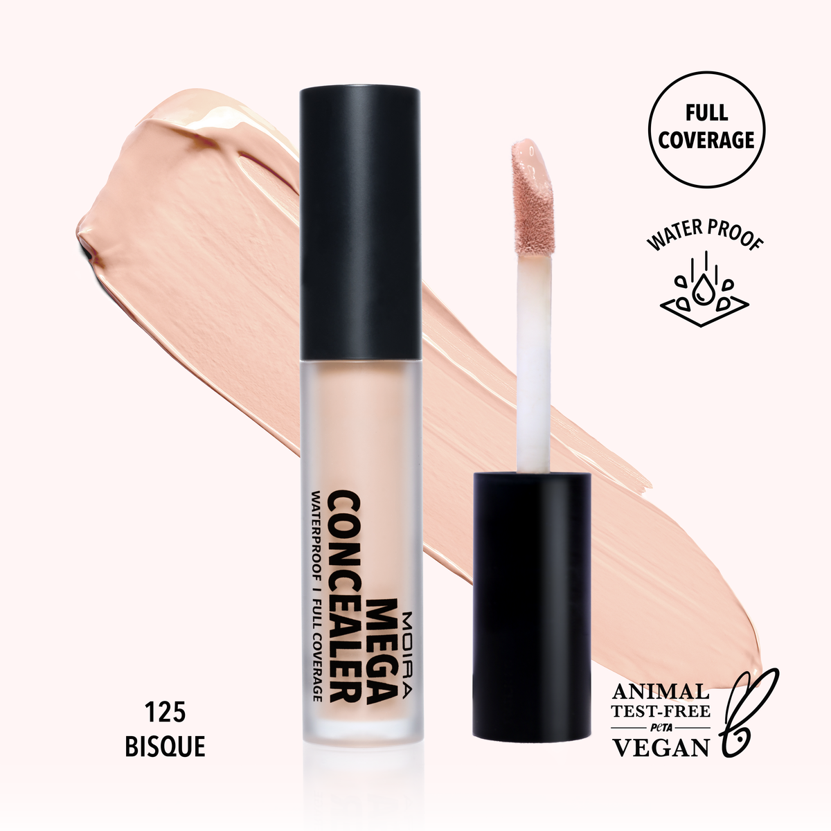 MEGA WATERPROOF CONCEALER (125, BISQUE) - Compra Maquillaje y Artículos de Belleza | Belle Queen Cosmetics