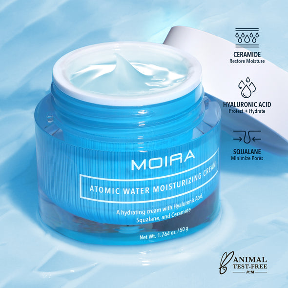 ATOMIC WATER MOISTURIZING CREAM - MOIRA - Compra Maquillaje y Artículos de Belleza | Belle Queen Cosmetics